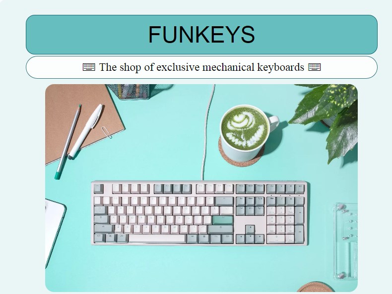 Keyboard shop page